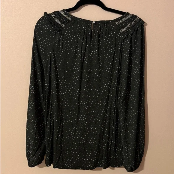 LOFT Black and White Dotted Blouse - Picture 7 of 7